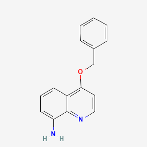 molecular formula C16H14N2O B13073670 4-(Benzyloxy)quinolin-8-amine 