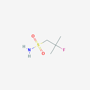 molecular formula C4H10FNO2S B13073687 2-Fluoro-2-methylpropane-1-sulfonamide 