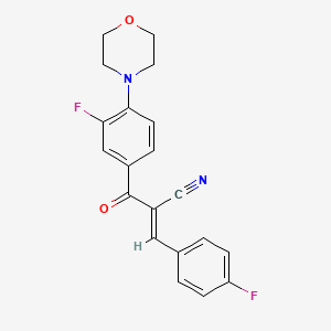 (E)-2-(3-fluoro-4-morpholin-4-ylbenzoyl)-3-(4-fluorophenyl)prop-2-enenitrile