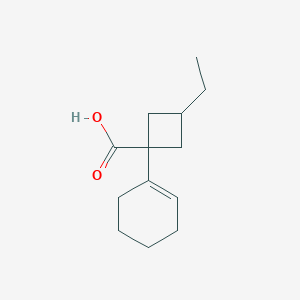 1-(Cyclohex-1-en-1-yl)-3-ethylcyclobutane-1-carboxylic acid