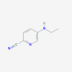 molecular formula C8H9N3 B13073781 5-(Ethylamino)pyridine-2-carbonitrile 