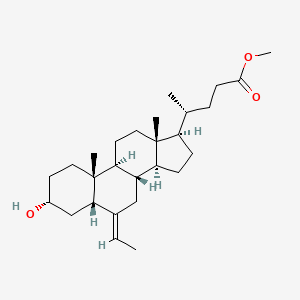 methyl (4R)-4-[(3R,5S,6E,8S,9S,10R,13R,14S,17R)-6-ethylidene-3-hydroxy-10,13-dimethyl-1,2,3,4,5,7,8,9,11,12,14,15,16,17-tetradecahydrocyclopenta[a]phenanthren-17-yl]pentanoate