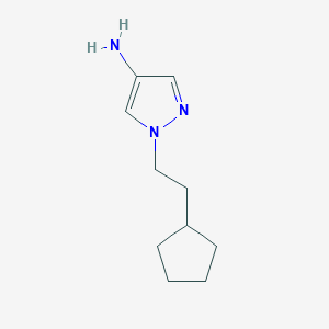 molecular formula C10H17N3 B13073794 1-(2-Cyclopentylethyl)-1H-pyrazol-4-amine 