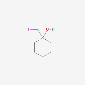 molecular formula C7H13IO B13073803 1-(Iodomethyl)cyclohexan-1-ol 