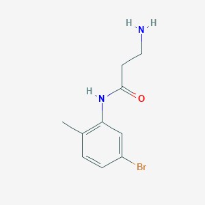 molecular formula C10H13BrN2O B13073812 3-amino-N-(5-bromo-2-methylphenyl)propanamide 