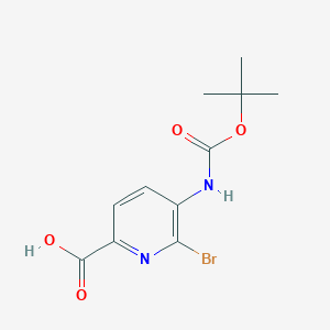 6-Bromo-5-[(tert-butoxycarbonyl)amino]pyridine-2-carboxylicacid