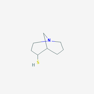 molecular formula C8H15NS B13073863 1-Azabicyclo[3.3.1]nonane-4-thiol 