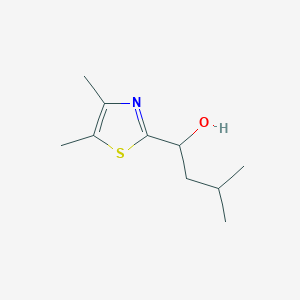 molecular formula C10H17NOS B13073881 1-(Dimethyl-1,3-thiazol-2-yl)-3-methylbutan-1-ol 