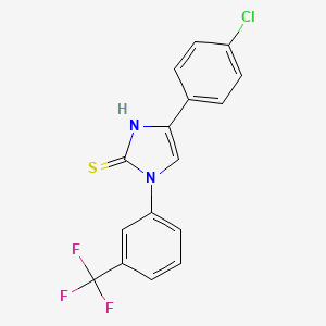 molecular formula C16H10ClF3N2S B13073893 4-(4-Chloro-phenyl)-1-(3-trifluoromethyl-phenyl)-1H-imidazole-2-thiol 