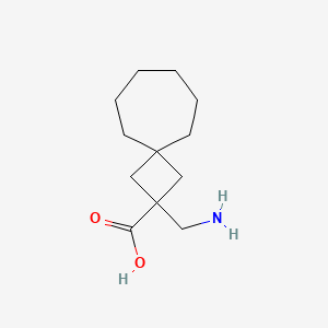 molecular formula C12H21NO2 B13073894 2-(Aminomethyl)spiro[3.6]decane-2-carboxylic acid 