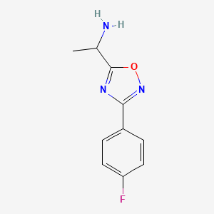 1-[3-(4-Fluorophenyl)-1,2,4-oxadiazol-5-yl]ethan-1-amine