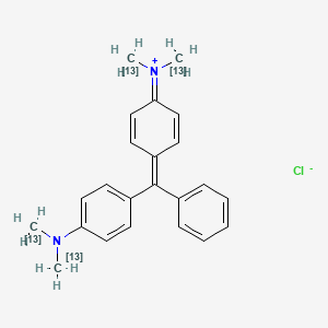 molecular formula C23H25ClN2 B13073947 Malachite green-methyl-13C4 