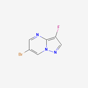 molecular formula C6H3BrFN3 B13073955 6-Bromo-3-fluoro-pyrazolo[1,5-a]pyrimidine 