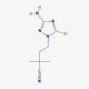 4-(3-Amino-5-bromo-1H-1,2,4-triazol-1-yl)-2,2-dimethylbutanenitrile