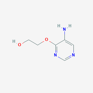 molecular formula C6H9N3O2 B13073980 2-[(5-Aminopyrimidin-4-yl)oxy]ethan-1-ol 