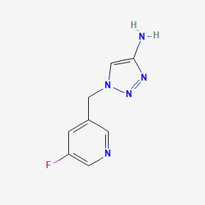 molecular formula C8H8FN5 B13074016 1-[(5-Fluoropyridin-3-yl)methyl]-1H-1,2,3-triazol-4-amine 