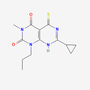 7-Cyclopropyl-3-methyl-1-propyl-5-sulfanyl-1H,2H,3H,4H-[1,3]diazino[4,5-d]pyrimidine-2,4-dione