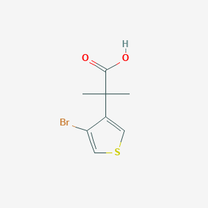 molecular formula C8H9BrO2S B13074156 2-(4-Bromothiophen-3-yl)-2-methylpropanoic acid 