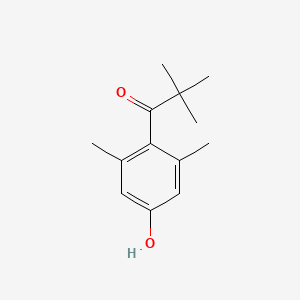 molecular formula C13H18O2 B13074164 1-(4-Hydroxy-2,6-dimethylphenyl)-2,2-dimethylpropan-1-one 