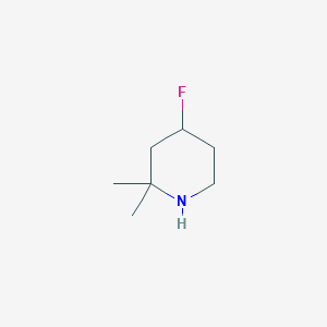 molecular formula C7H14FN B13074200 4-Fluoro-2,2-dimethylpiperidine 