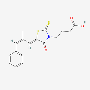 4-[5-(2-Methyl-3-phenyl-allylidene)-4-oxo-2-thioxo-thiazolidin-3-yl]-butyric acid