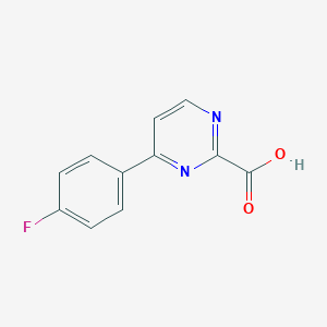 molecular formula C11H7FN2O2 B13074212 4-(4-Fluorophenyl)pyrimidine-2-carboxylic acid 