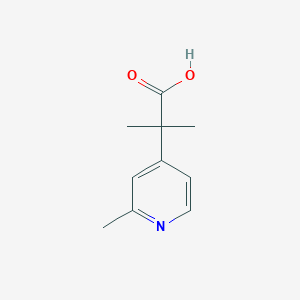 molecular formula C10H13NO2 B13074218 2-Methyl-2-(2-methylpyridin-4-yl)propanoic acid 