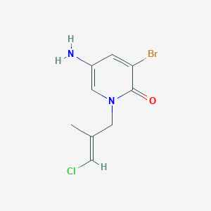 5-Amino-3-bromo-1-(3-chloro-2-methylprop-2-en-1-yl)-1,2-dihydropyridin-2-one