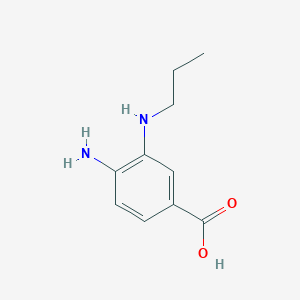 molecular formula C10H14N2O2 B13074267 4-Amino-3-(propylamino)benzoic acid 