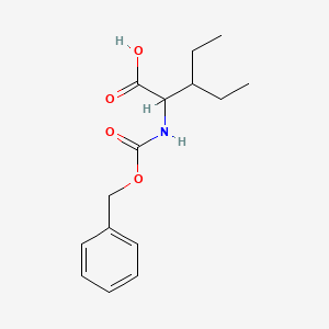 molecular formula C15H21NO4 B13074273 2-{[(Benzyloxy)carbonyl]amino}-3-ethylpentanoic acid 