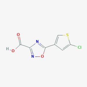 molecular formula C7H3ClN2O3S B13074293 5-(5-Chlorothiophen-3-yl)-1,2,4-oxadiazole-3-carboxylic acid 