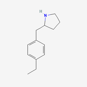 molecular formula C13H19N B13074312 2-[(4-Ethylphenyl)methyl]pyrrolidine 