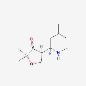 2,2-Dimethyl-4-(4-methylpiperidin-2-yl)oxolan-3-one