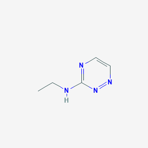 molecular formula C5H8N4 B13074326 N-ethyl-1,2,4-triazin-3-amine 