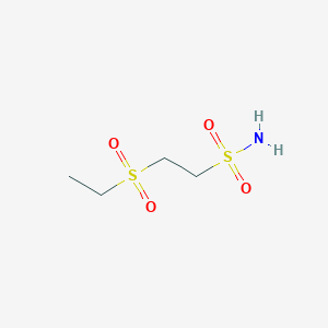 molecular formula C4H11NO4S2 B13074351 2-(Ethanesulfonyl)ethane-1-sulfonamide 