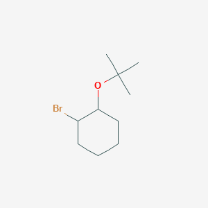 molecular formula C10H19BrO B13074391 1-Bromo-2-(tert-butoxy)cyclohexane 