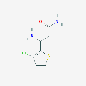 3-Amino-3-(3-chlorothiophen-2-YL)propanamide