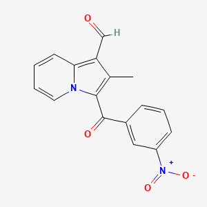 molecular formula C17H12N2O4 B13074407 2-Methyl-3-(3-nitro-benzoyl)-indolizine-1-carbaldehyde CAS No. 327085-91-6