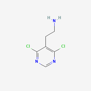 molecular formula C6H7Cl2N3 B13074411 2-(4,6-Dichloropyrimidin-5-yl)ethanamine 