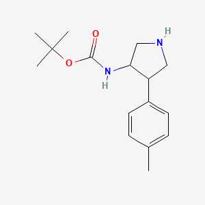 molecular formula C16H24N2O2 B1307442 叔丁基 4-对甲苯基吡咯烷-3-基氨基甲酸酯 CAS No. 1022605-11-3