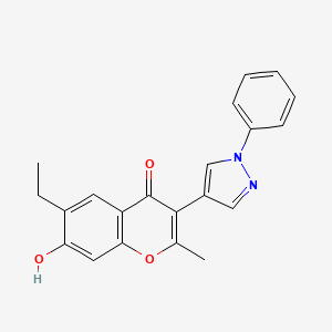 6-ethyl-7-hydroxy-2-methyl-3-(1-phenyl-1H-pyrazol-4-yl)-4H-chromen-4-one