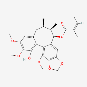 molecular formula C27H32O8 B13074472 angeloylbinankadsurin A 