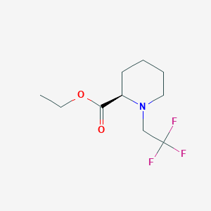 rac-ethyl(2R)-1-(2,2,2-trifluoroethyl)piperidine-2-carboxylate