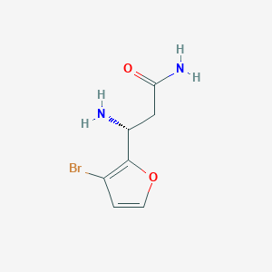 (3R)-3-Amino-3-(3-bromofuran-2-yl)propanamide