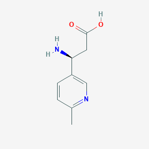 molecular formula C9H12N2O2 B13074528 (3S)-3-amino-3-(6-methylpyridin-3-yl)propanoic Acid 