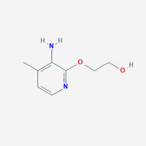 molecular formula C8H12N2O2 B13074543 2-[(3-Amino-4-methylpyridin-2-yl)oxy]ethan-1-ol 