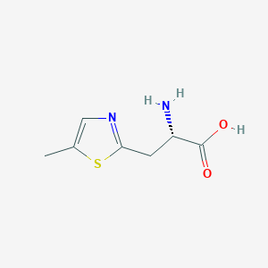 molecular formula C7H10N2O2S B13074545 (2S)-2-Amino-3-(5-methyl-1,3-thiazol-2-yl)propanoic acid 