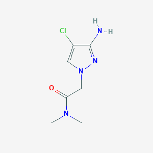 molecular formula C7H11ClN4O B13074562 2-(3-amino-4-chloro-1H-pyrazol-1-yl)-N,N-dimethylacetamide 