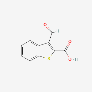 molecular formula C10H6O3S B13074571 3-Formyl-1-benzothiophene-2-carboxylic acid 