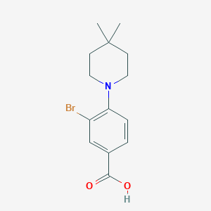 3-Bromo-4-(4,4-dimethylpiperidin-1-yl)benzoic acid